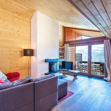 Superbe Appartement, En 2 Parties, Au Centre D'anzere